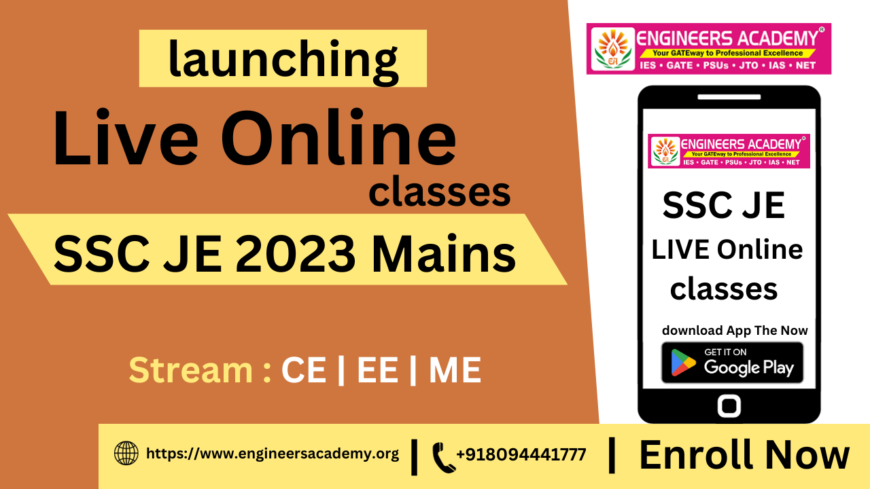 Best platform for SSC JE Mains Online course