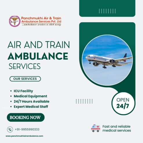 Shift Your Medical Patient Easily with Panchmukhi Air and Train Ambulance Services in Indore