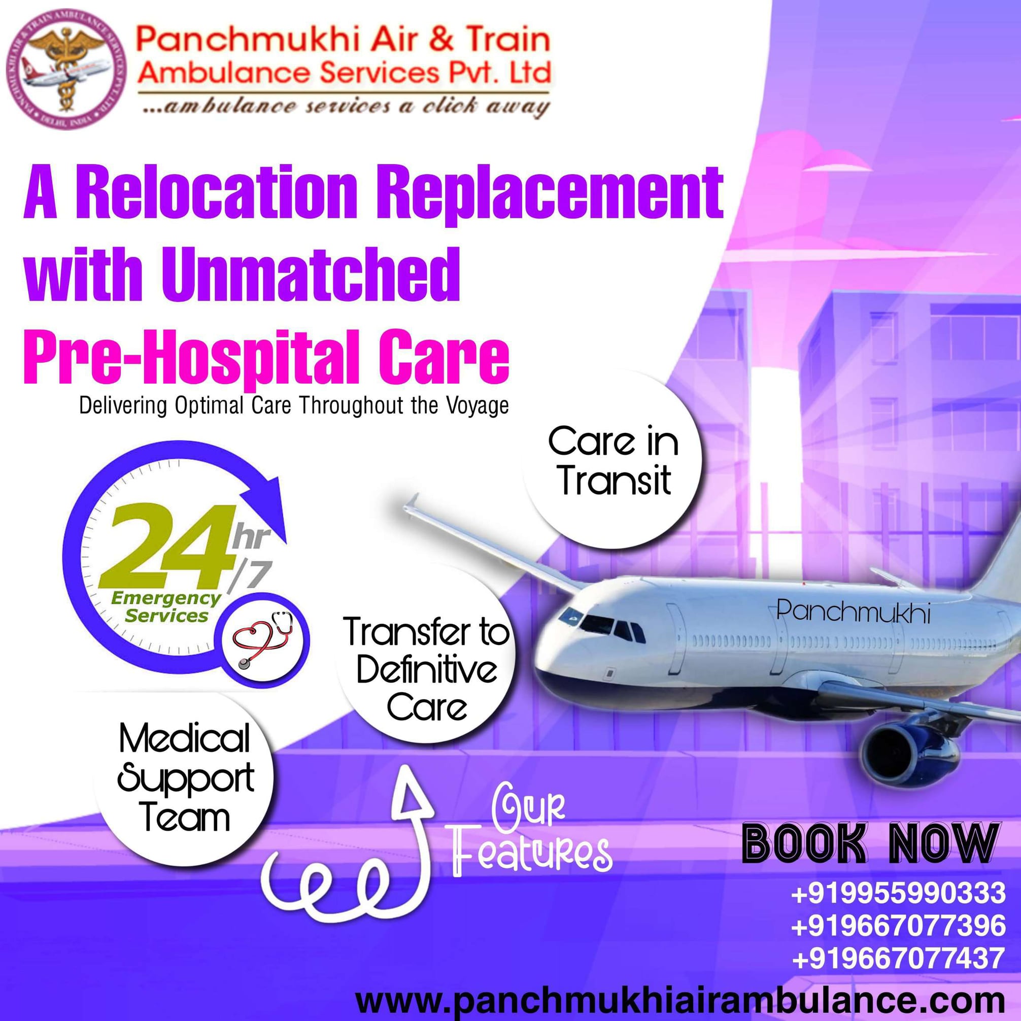 Choose Panchmukhi Air and Train Ambulance Services in Vellore
