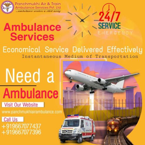 Get State-of-the-Art ICU Equipped Air and Train Ambulance Services in Siliguri by Panchmukhi