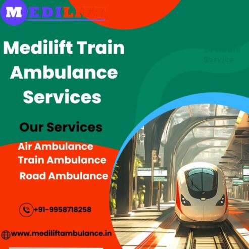 Safely travel to the hospital with Medilift Train Ambulance Services in Ranchi