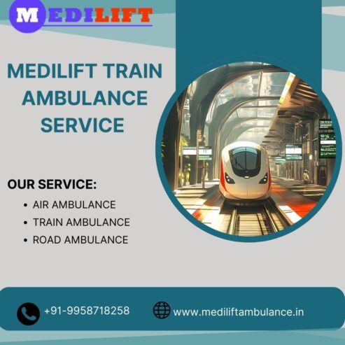 Use Medilift Train Ambulance Services in Kolkata to transfer patients