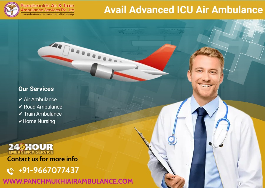 Pick ICU-configured Air Ambulance Services with Medical Assistance in Kolkata from Panchmukhi