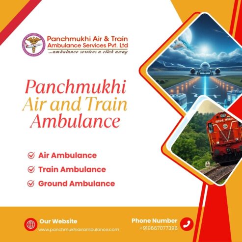 Choose Quick and ICU Equipped Air and Train Ambulance Services by Panchmukhi in Patna