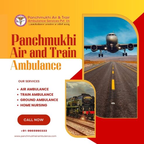 Book Panchmukhi Air and Train Ambulance Services in Patna for the Stability of The Patient’s Health Condition