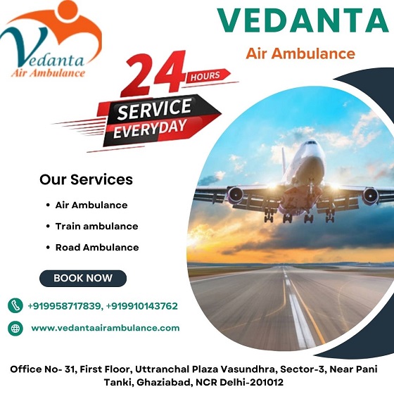 Utilize Vedanta Air Ambulance Service in Bhopal with ICU Facility at Minimum Price