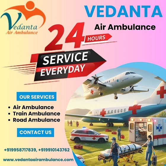 Hire Top-Grade Medical Support Air Ambulance Service in Bangalore at an Affordable Price by Vedanta