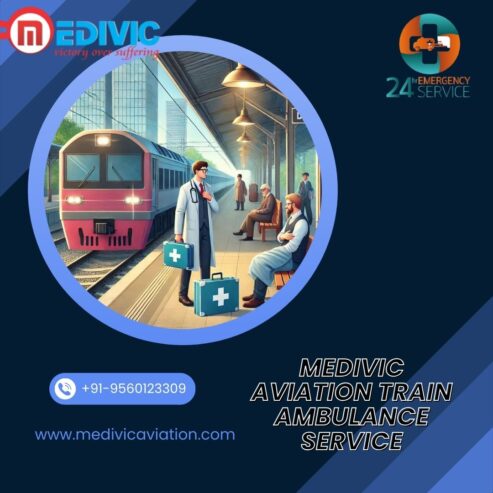 Book Medivic Aviation Train Ambulance Services in Ranchi for fastest transfer