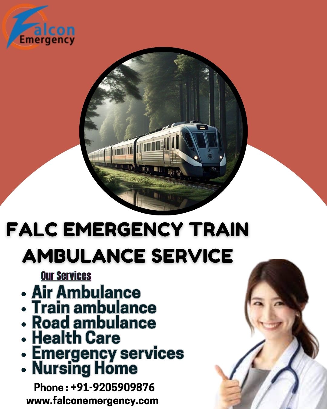 Trust FALC Emergency Train Ambulance Services in Guwahati for Patient Shifting