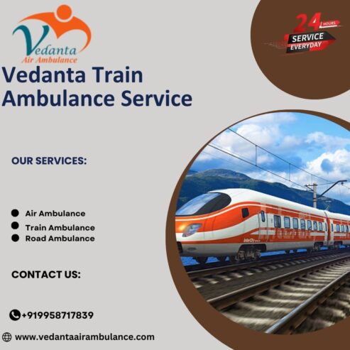 Effortless Medical Shifting is offered by Vedanta Train Ambulance in Ranchi