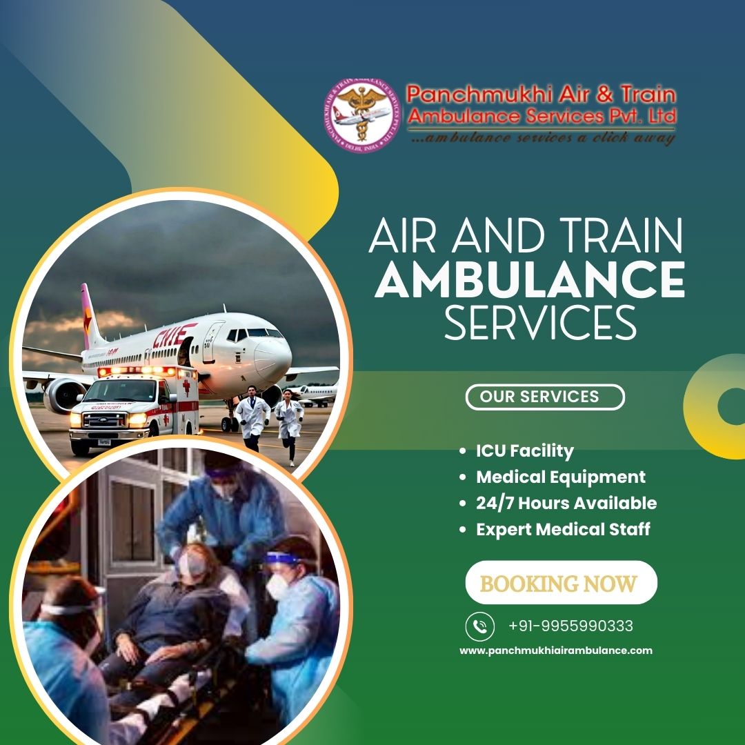 Book High-Class Maintained Air and Train Ambulance Services in Patna by Panchmukhi