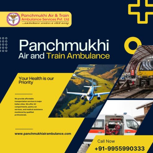 Hire Panchmukhi Air and Train Ambulance Services in Dehradun with Safe and Comfortable Medical Travel