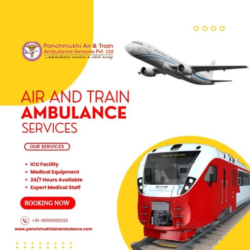 Take On Rent Panchmukhi Air Ambulance Service with Specialized Doctors Unit in Raipur