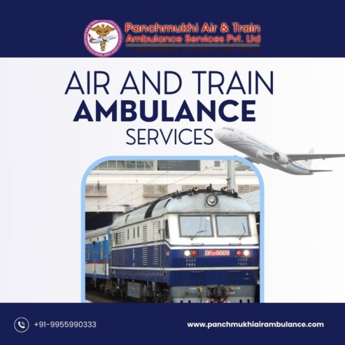 Avail Low-Cost Air and Train Ambulance Services in Raipur by Panchmukhi with Medical Facility