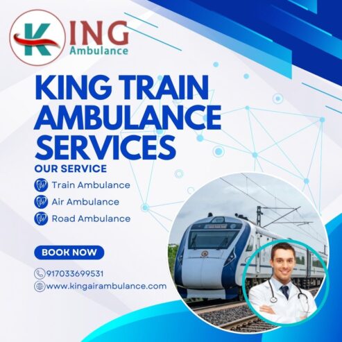 Medical transportation in Guwahati is provided promptly by King Train Ambulance