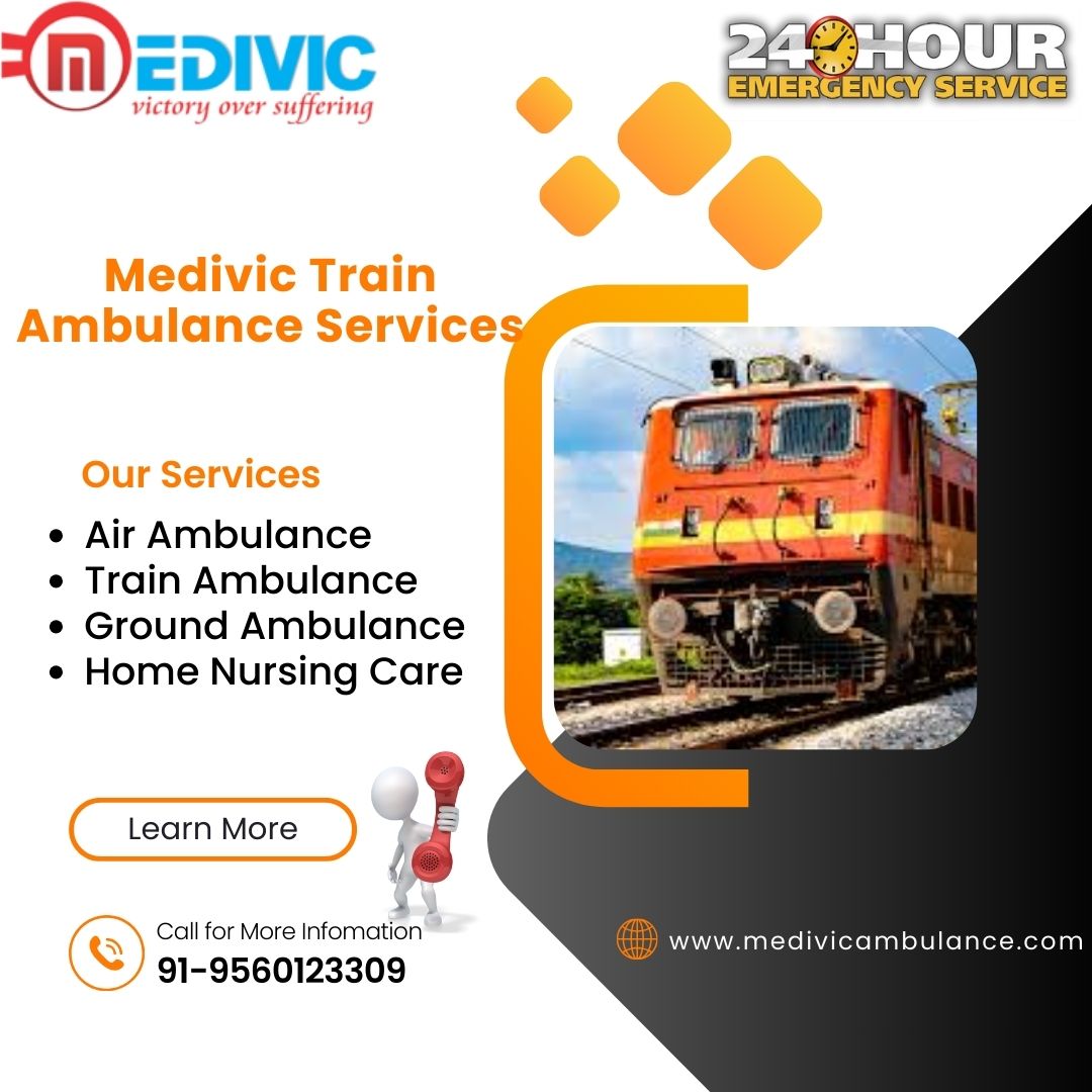 Medivic Train Ambulance in Ranchi is one of the best for medical or transportation services