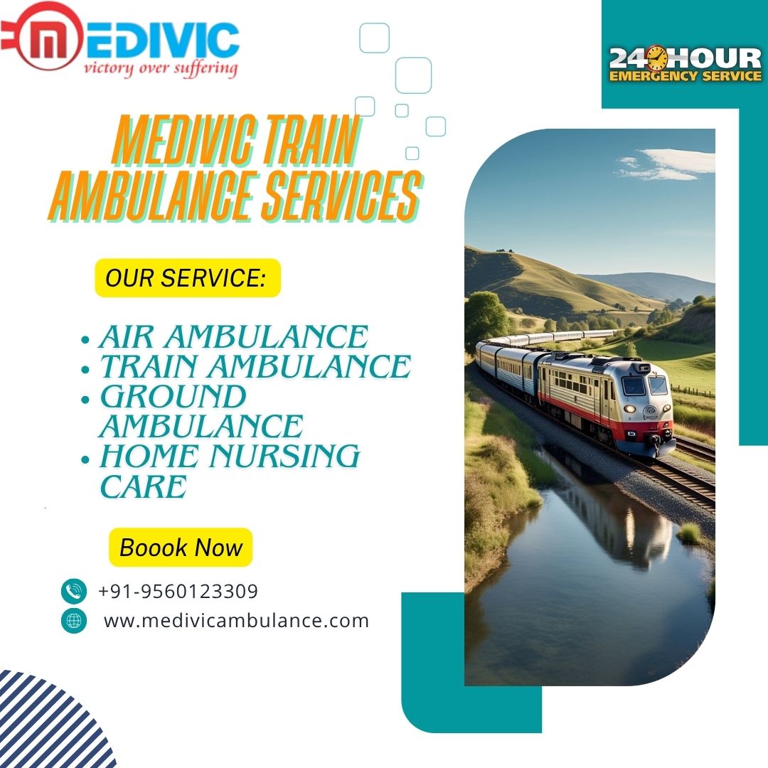 The most promising and safest option in Ranchi is the Medivic Train Ambulance Service