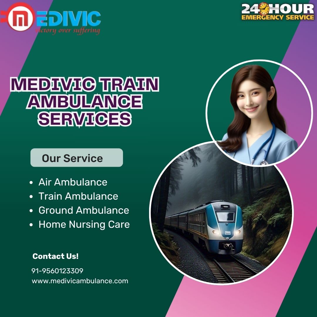 Medivic Train Ambulance Service in Kolkata provides a life-saving Facility