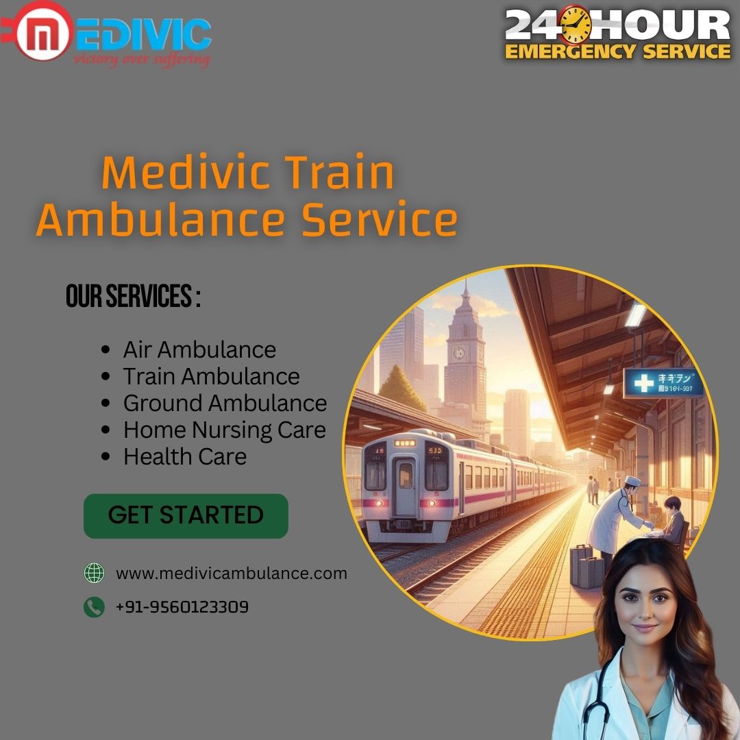 Medivic Train Ambulance has all the items the Patient Needs during Transfer in Mumbai