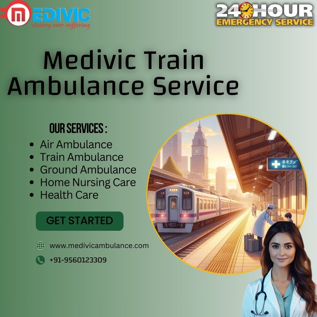 Choose the considerably useful and faithful Medivic Train Ambulance in Mumbai with professional staff
