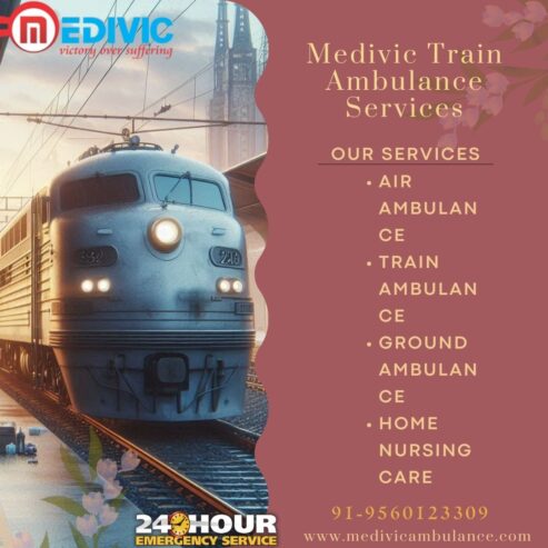 Medivic Train Ambulance Services in Ranchi always performs its best in emergencies in the interiors