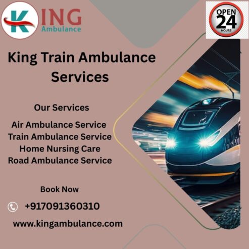 King Train Ambulance Prepares the Location before Departure in Allahabad