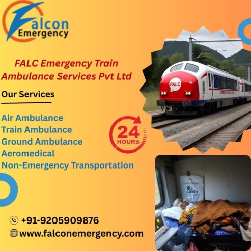 Use Falc Emergency Train Ambulance to transport the patient from Kolkata to any city on time