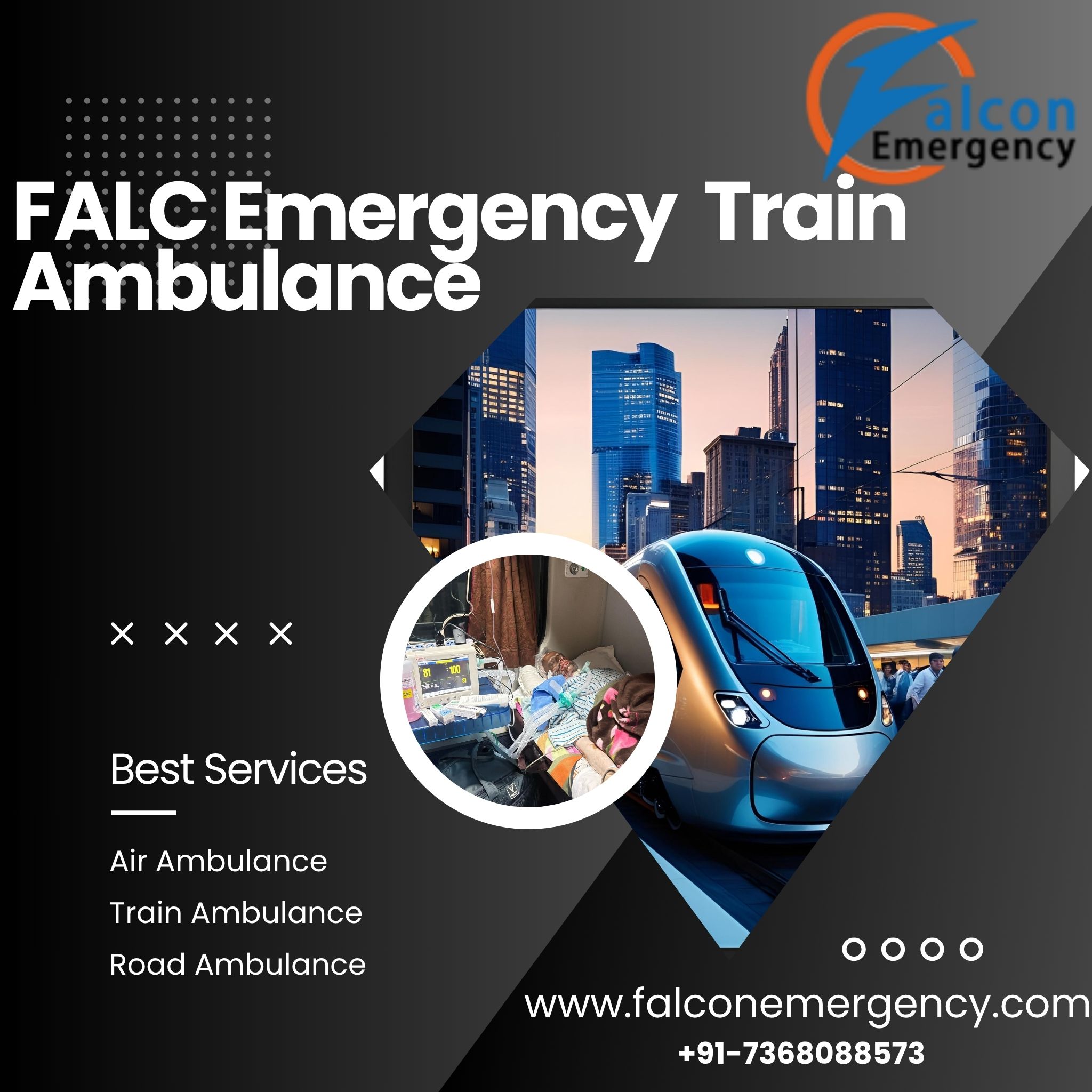 Falc Emergency has expertly coordinated all aspects of patient transfers in Siliguri using a train ambulance