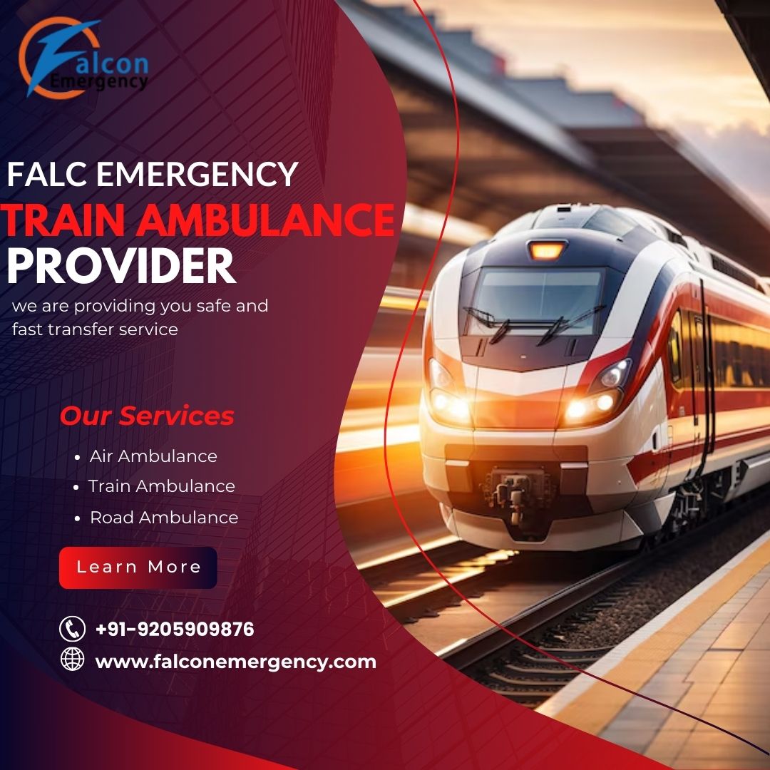 For the shift of patients in the shortest time possible, hire the best Falc emergency train ambulance in Bangalore