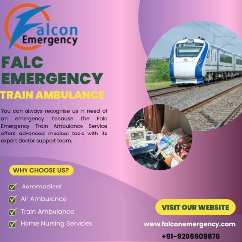 Use the High-tech Falc Emergency Train Ambulance Service in Patna for Risk-Free Transfer of the Patient