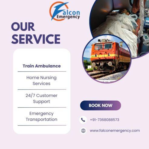 Avail of the Falc Emergency Train Ambulance Service in Kolkata with high-tech Transfer of the Patient