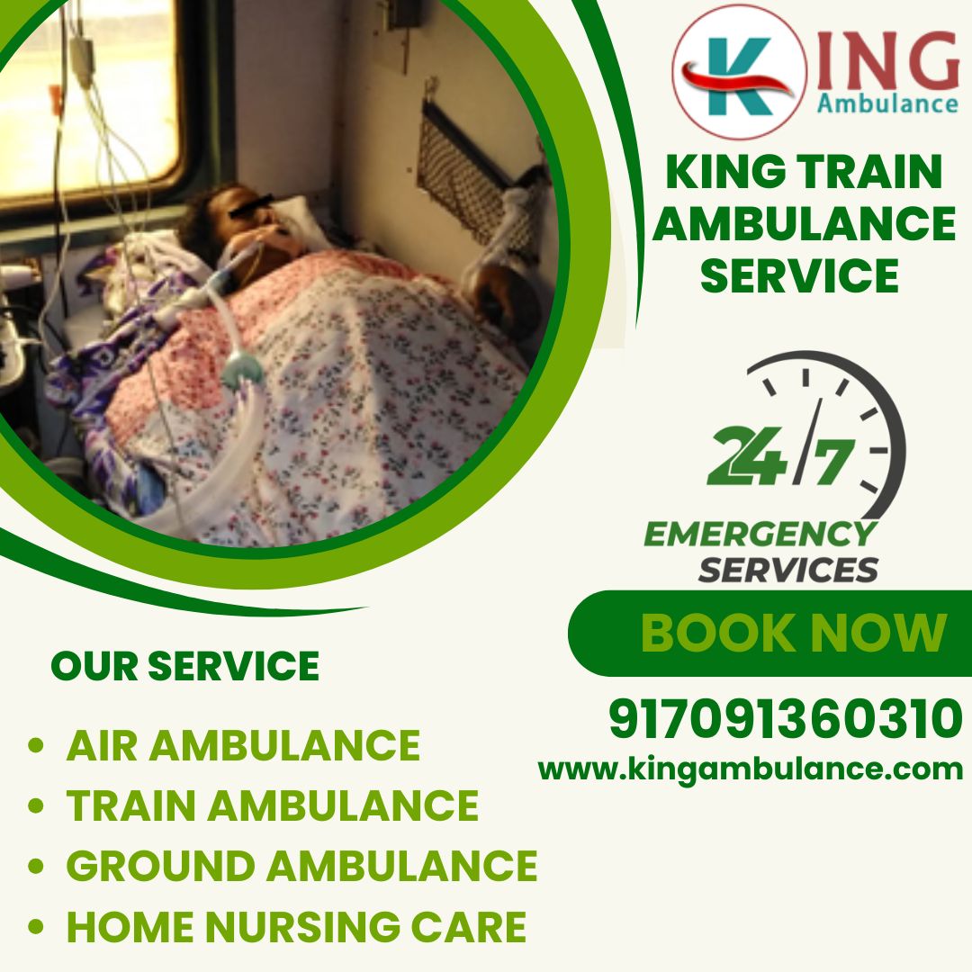 King Train Ambulance Service in Delhi provides all the facilities required while transporting the patient