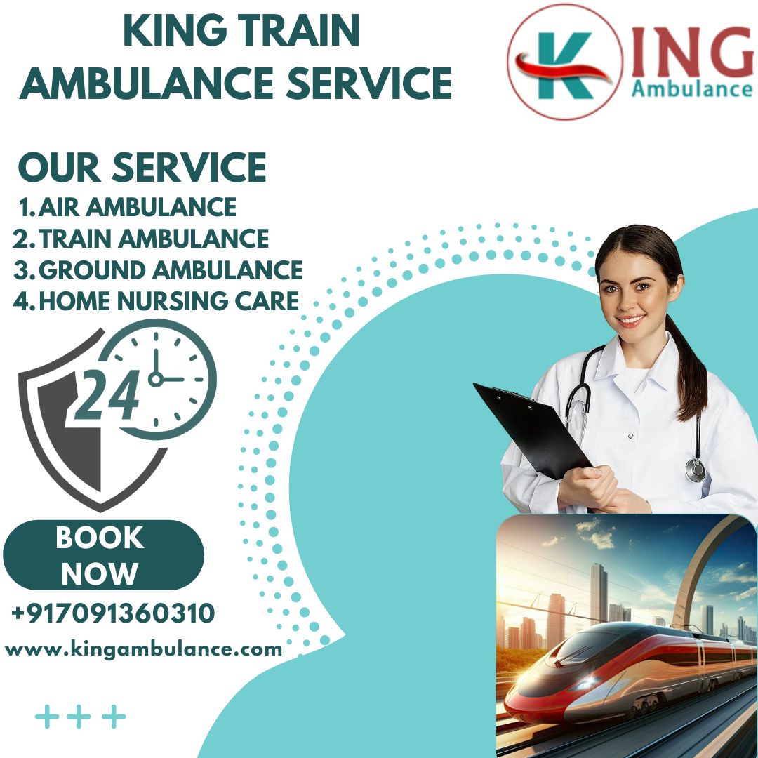 King Train Ambulance Service in Delhi has essential medical equipments