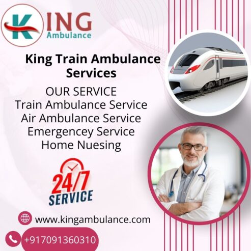 King Train Ambulance in Silchar with Life-care Medical Care