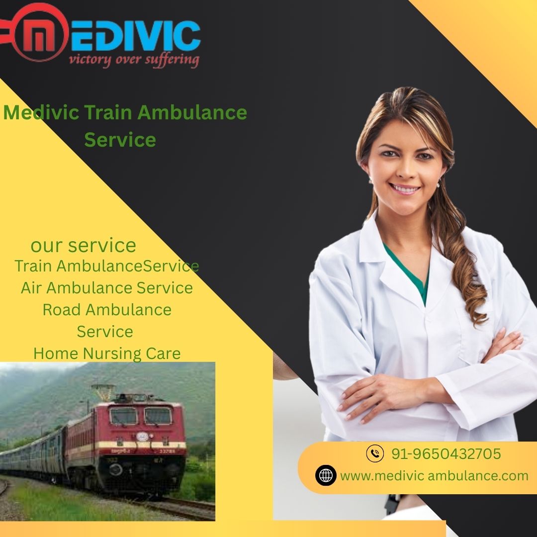 Book Medivic Train Ambulance Service in Raipur with Top-class ICU Setup