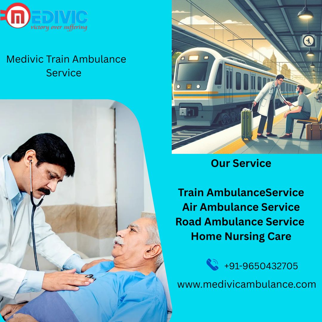 Medivic Train Ambulance Service in Raipur provides the best medical Transportation