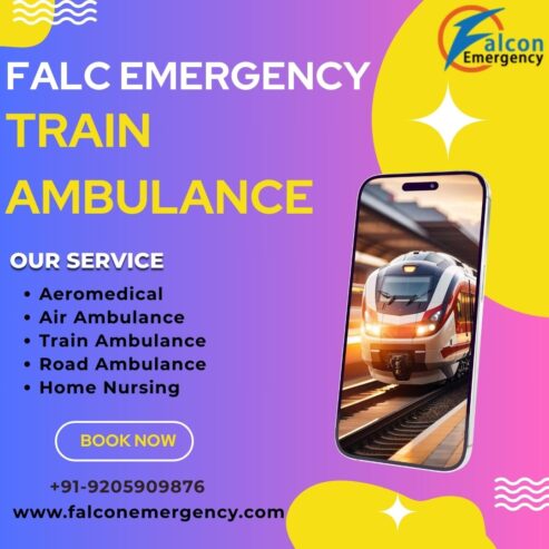 Opt for the FALC Emergency Train Ambulance in Jaipur for long-distance patient transfer