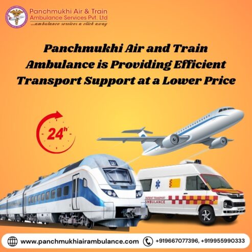 Book Panchmukhi Train ambulance services in Patna with advanced cardiac life support