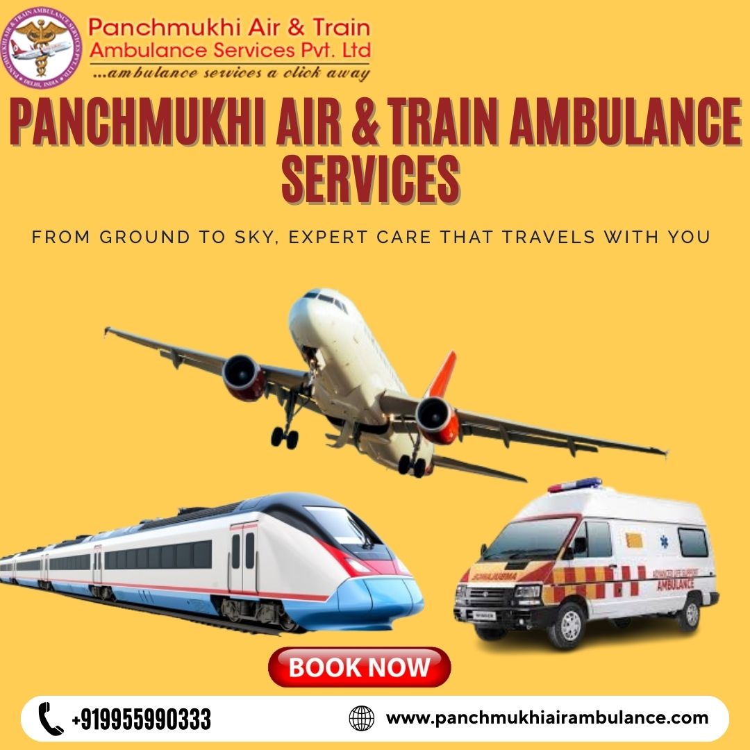 Panchmukhi Train Ambulance Service in Patna offers quick transportation