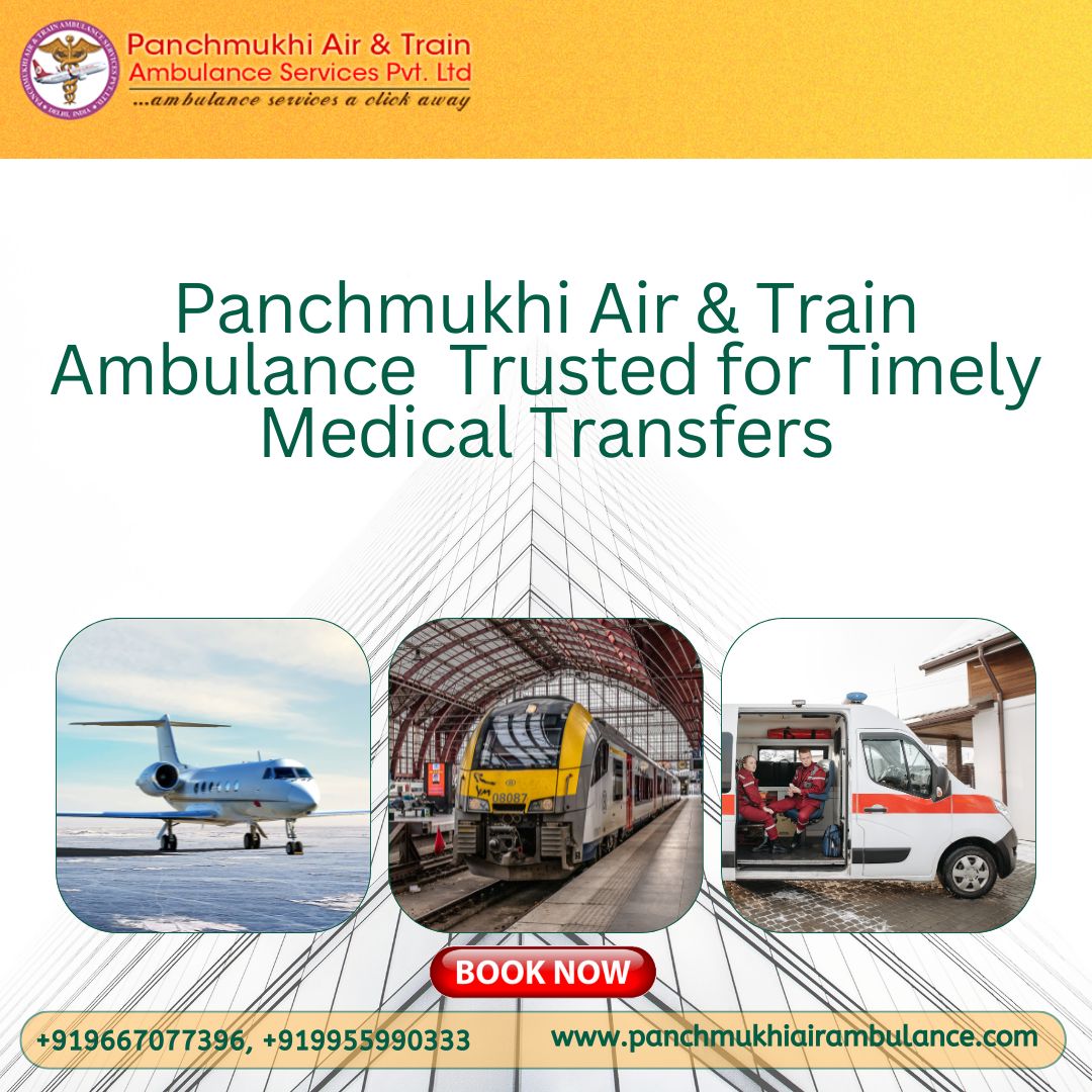 Select Panchmukhi Train Ambulance Service in Delhi to avails ICU-level care