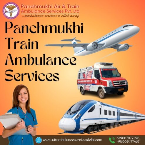 Panchmukhi Train Ambulance Service in Guwahati provides affordable transfer services