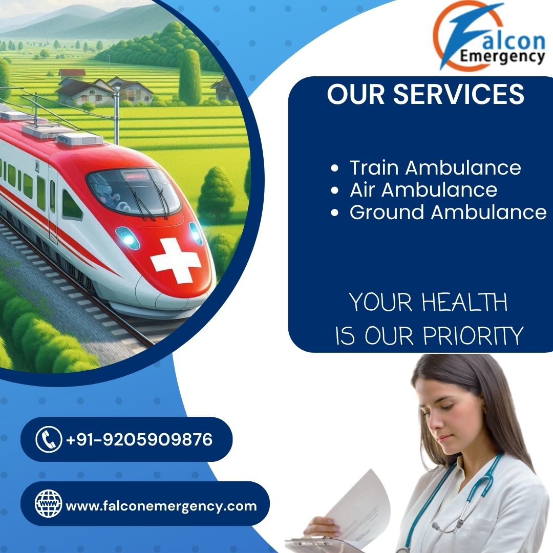 FALC Emergency Train Ambulance in Kolkata is Available On-time for the Patients