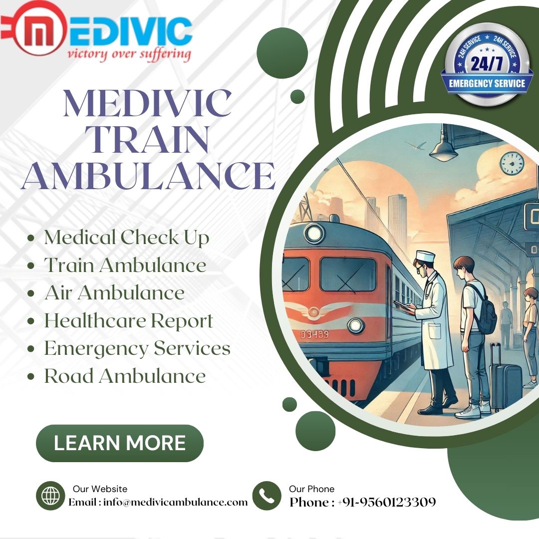 The Medivic Train Ambulance in Bangalore has a well-equipped medical staff, quick transfer, and a dedicated ICU