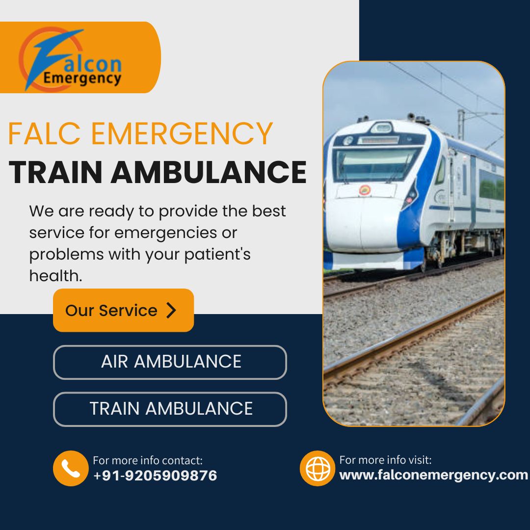 Receive exceptional care while travelling by train with Falc Emergency Train Ambulance in Hyderabad