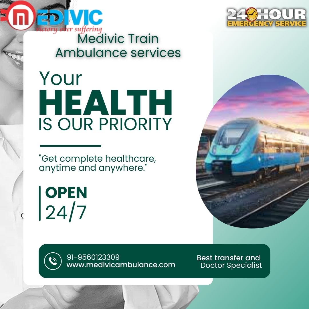 Medivic Train Ambulance in Patna is are Admirable transfer with an ICU setup