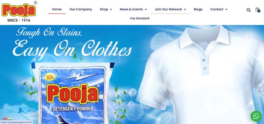 Pooja white detergent powder