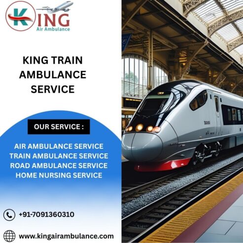 King Train Ambulance Service in Allahabad has a Special set-up for critical patients