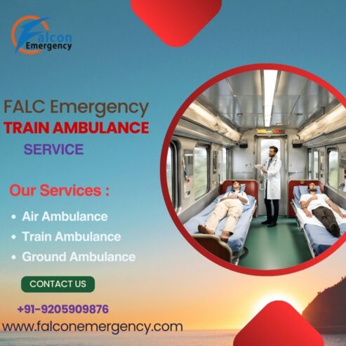 FALC Emergency Ambulance Services in Raipur with Advanced Life Support by Train