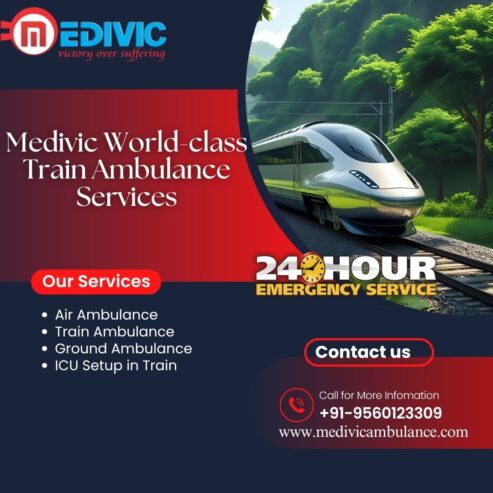 Medivic Keeps Clear-Eyed Views During Transit In Guwahati In A Train Ambulance