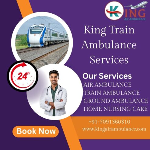 Advantage the stylish king Train Ambulance in Guwahati with Top- class medical platoon